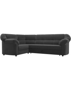 Диван угловой Карнелла левый (велюр серый) 109582L Лига диванов