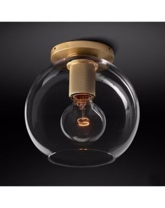 Потолочный светильник Rh Utilitaire Globe Shade Flushmount Brass 48 066 123675 22 Imperiumloft