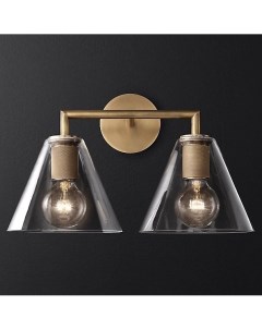 Бра Rh Utilitaire Funnel Shade Double Sconce Brass 44 545 123267 22 Imperiumloft