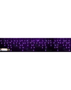 Гирлянда светодиодная Бахрома фиолетовая 220B LED провод прозрачный IP65 Rich led