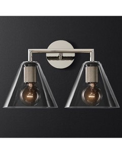 Бра Rh Utilitaire Funnel Shade Double Sconce Silver 44 547 123268 22 Imperiumloft