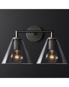 Бра Rh Utilitaire Funnel Shade Double Sconce Black 44 546 123266 22 Imperiumloft