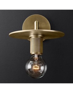 Бра Rh Utilitaire Knurled Disk Shade Sconce Brass 44 548 123282 22 Imperiumloft