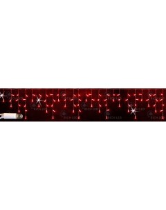 Гирлянда светодиодная Бахрома красная с мерцанием 220B LED провод белый IP65 Rich led