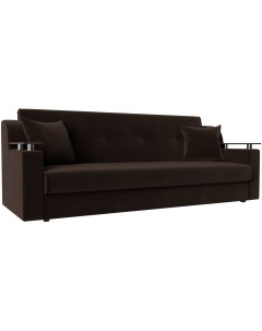 Прямой диван книжка Сенатор (микровельвет коричневый) 100617 Лига диванов