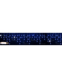 Гирлянда светодиодная Бахрома синяя с мерцанием 220B LED провод белый IP65 Rich led