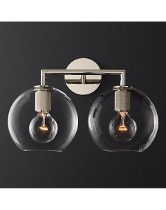 Бра Rh Utilitaire Globe Shade Double Sconce Silver 44 541 123274 22 Imperiumloft