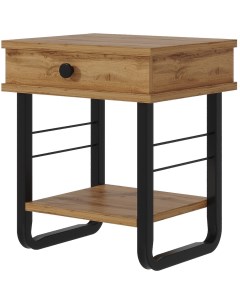 Тумба прикроватная ГРЕТА ММД 205 чёрный/дуб вотан, 101640 Форвард