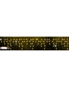 Гирлянда светодиодная Бахрома желтая с мерцанием 220B LED провод черный IP65 Rich led