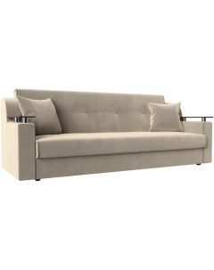 Прямой диван книжка Сенатор (микровельвет бежевый) 100614 Лига диванов