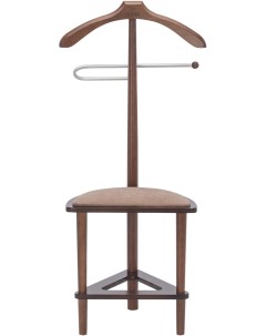 Вешалка со стулом Атланта (Массив бука,МДФ,Массив бука,Микровелюр/Орех) арт.2000000092416 Leset