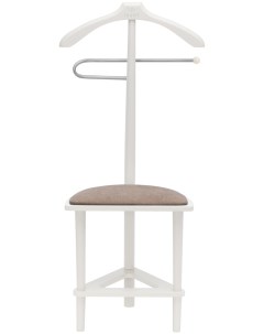 Вешалка со стулом Атланта (Массив бука,МДФ,Массив бука,Микровелюр/Белый) арт.2000000092386 Leset