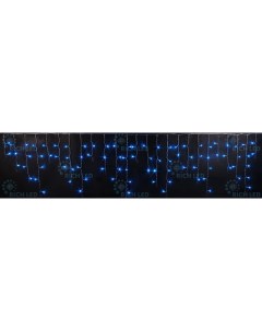 Гирлянда светодиодная Бахрома синяя 220B LED провод черный IP54 Rich led