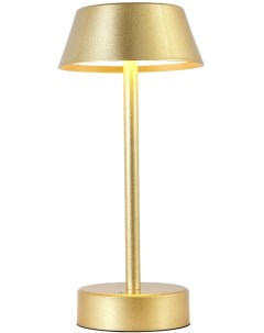 Интерьерная настольная лампа светодиодная с выключателем и аккумулятором SANTA LG1 GOLD Crystal lux