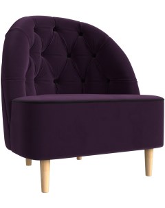 Кресло Амиса основа велюр фиолетовый кант велюр черный 111923 Лига диванов