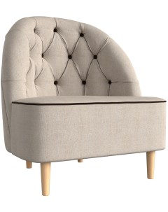 Кресло Амиса основа рогожка бежевая кант рогожка коричневая 110055 Лига диванов