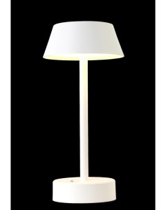 Интерьерная настольная лампа светодиодная с выключателем и аккумулятором SANTA LG1 WHITE Crystal lux