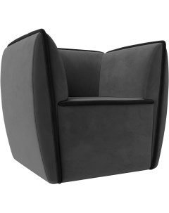 Кресло Бергамо основа велюр серый кант велюр черный 111987 Лига диванов