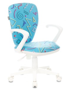 Кресло детское KD W10AXSN голубой 06 крестовина пластик белый Бюрократ