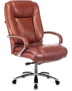 Кресло руководителя T 9925SL светло коричневый Leather Eichel кожа крестовина металл хром Бюрократ