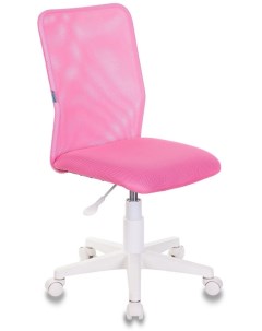 Кресло детское KD 9 розовый TW 06A TW 13А сетка ткань крестовина пластик белый Бюрократ