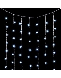 Гирлянда Занавес Облегченный x 3 м Белый с Мерцанием Белого Диода 220В, LED, Провод Прозрачный ПВХ, IP54 Laitcom