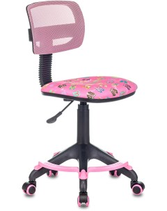 Кресло детское CH 299 F розовый сланцы сетка ткань крестовина пластик подст для ног Бюрократ