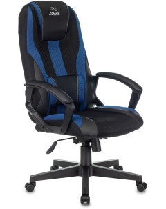Кресло игровое 9 черный синий текстиль эко кожа крестовина пластик Zombie