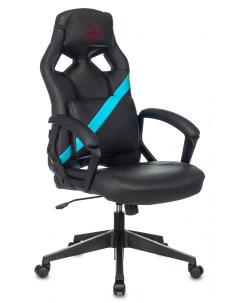 Кресло игровое DRIVER черный голубой эко кожа с подголов крестовина пластик Zombie