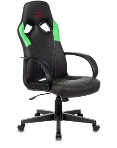 Кресло игровое RUNNER черный зеленый эко кожа крестовина пластик Zombie