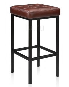 Барный стул Лофт кожзам мустанг браун черный матовый 432933 Woodville