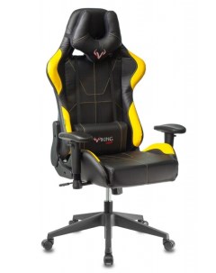 Кресло игровое VIKING 5 AERO черный желтый эко кожа с подголов крестовина пластик Zombie