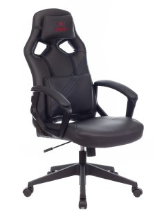 Кресло игровое черный эко кожа с подголов крестовина пластик Driver BLACK Zombie