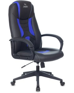 Кресло игровое 8 черный синий эко кожа крестовина пластик Zombie