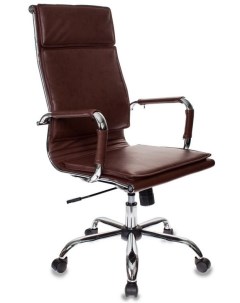 Кресло руководителя Ch 993 коричневый эко кожа крестовина металл хром Бюрократ