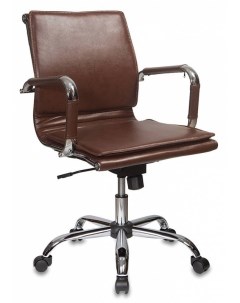 Кресло руководителя Ch 993 Low коричневый эко кожа низк спин крестовина металл хром Бюрократ