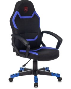 Кресло игровое черный синий текстиль эко кожа крестовина пластик 10 BLUE Zombie