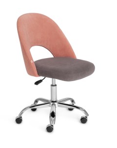 Кресло розовый серый флок Tetchair