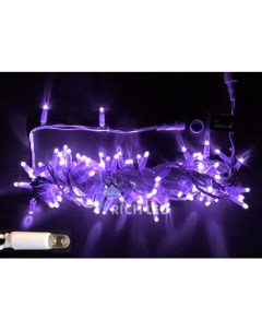 Гирлянда светодиодная фиолетовая постоянного свечения 24B LED провод прозрачный IP65 Rich led