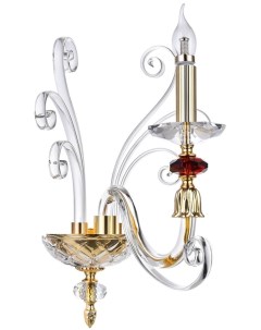 Бра CATARINA CATARINA AP1 V2 GOLD TRANSPARENT COGNAC Crystal lux