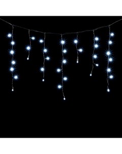 Гирлянда Бахрома с Колпачком 3,1 x 0,5 м Белая 220В, LED, Провод Черный ПВХ, IP65 PIL120CAP-11-2W Laitcom