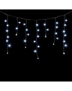 Гирлянда Бахрома с Колпачком 3,1 x 0,5 м Белая Мерцанием Белого Диода 220В, LED, Провод Черный ПВХ, IP65 PIL120BLWCAP-11-2W Laitcom