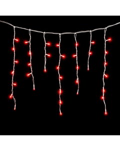 Гирлянда Бахрома 3,1 x 0,5 м Красная 220В, LED, Провод Прозрачный ПВХ, IP54 PIL150-10-2R Laitcom