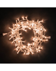 Гирлянда Нить с Колпачком 10м Экстра Тепло-Белая 24В, LED, Провод Прозрачный ПВХ, IP65 Laitcom