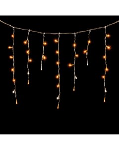 Гирлянда Бахрома 4,9 x 0,5 м Желтая с Мерцанием Белого Диода 220В, LED, Провод Прозрачный ПВХ, IP54 PIL240BLW-10-2Y Laitcom