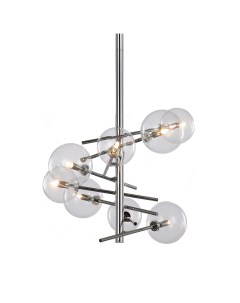 Потолочная люстра на штанге MX19009070-8A Globe Mobile chrome в форме шара Delight collection
