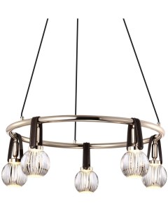 Подвесная люстра светодиодная P0853-5C s-gold P0853 в форме шара Delight collection