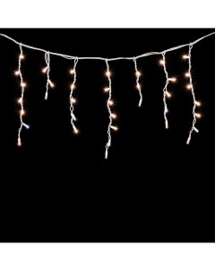 Гирлянда интерьера Бахрома 3,1 x 0,5 м Экстра Тепло-Белая с Мерцанием Белого Диода 220В, LED, Провод Белый Каучук, IP65 LL120BLW-8-2EWW Laitcom