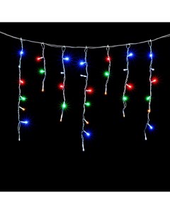 Гирлянда Бахрома 3,1 x 0,5 м Разноцветная с Мерцанием Белого Диода 220В, LED, Провод Прозрачный ПВХ, IP54 PIL150BLW-10-2M Laitcom