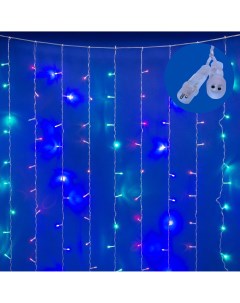 Гирлянда светодиодная led многоцветная зановес со статическим свечением. 3х2м. Соединяемый. светодиодов. ULD-C3020-240/STK IP44 MULTI Uniel